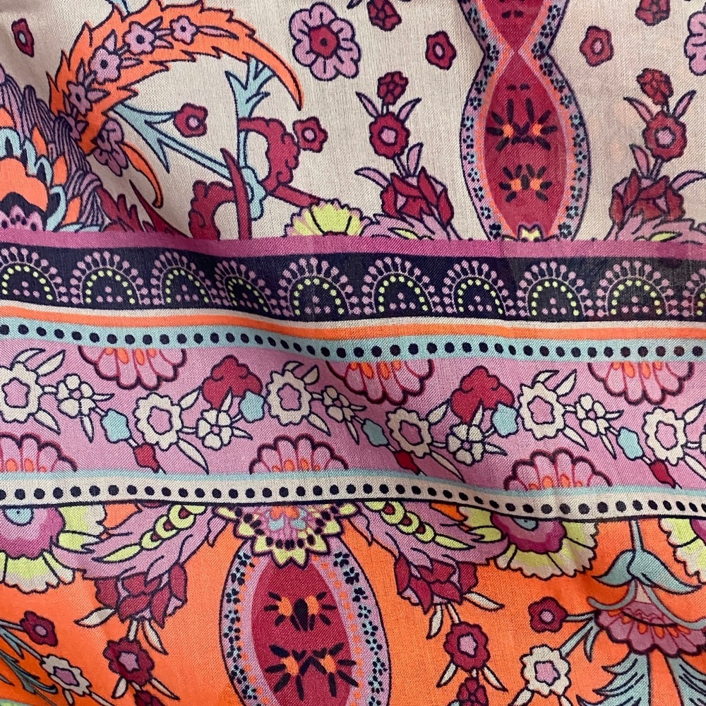 Aldo Colorful Bohemian Scarf with Tassels - Picture 12 of 12